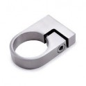 Support  collier pour fixation à l'anglaise de poteaux en tube Ø33,7, ou Ø42,4, ou carré 40x40 mm